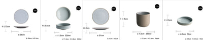 Nordic Porcelain Dinnerware Set Flat Plates, Bowls & Sauce Dish Collection Minimalist Tableware Set