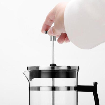 Glass Coffee Maker with 304 Stainless Steel Filter Portable Manual Brew Coffee Pot (350ml)