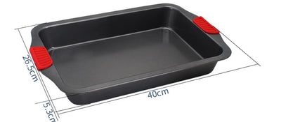 Luxury Non-Stick Baking Tray with Handles Carbon Steel Oven Pan (Square & Rectangular Options)