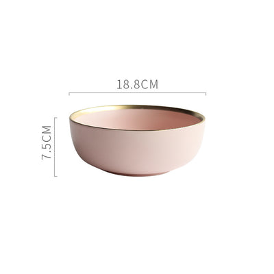 Nordic Style Porcelain Bowl Celadon Solid Color Tea & Serving Bowl Minimalist Kitchenware
