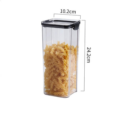Transparent Grain Storage Container with Lid Airtight PET Food Storage Box (460ML–1800ML)