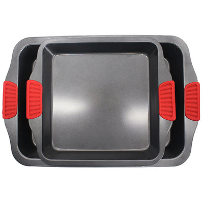 Luxury Non-Stick Baking Tray with Handles Carbon Steel Oven Pan (Square & Rectangular Options)