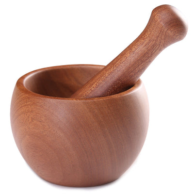 Wooden Garlic Masher & Crusher Traditional Kitchen Tool for Easy Garlic & Spice Grinding