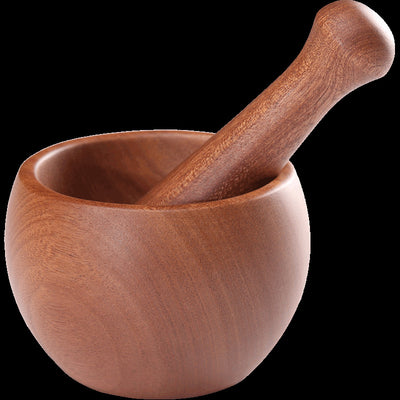 Wooden Garlic Masher & Crusher Traditional Kitchen Tool for Easy Garlic & Spice Grinding