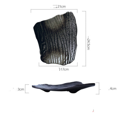Creative Irregular Sushi Plate Minimalist Porcelain Serving Dish for Sushi, Snacks & Appetizers