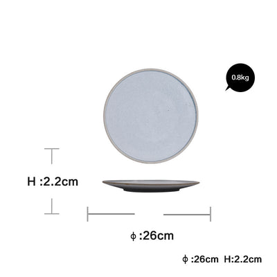 Nordic Porcelain Dinnerware Set Flat Plates, Bowls & Sauce Dish Collection Minimalist Tableware Set