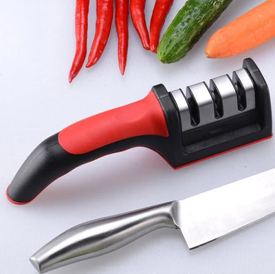 3-Stage Kitchen Knife Sharpener Tungsten Steel & Ceramic Sharpening Tool for Fast & Precise Edge Repair