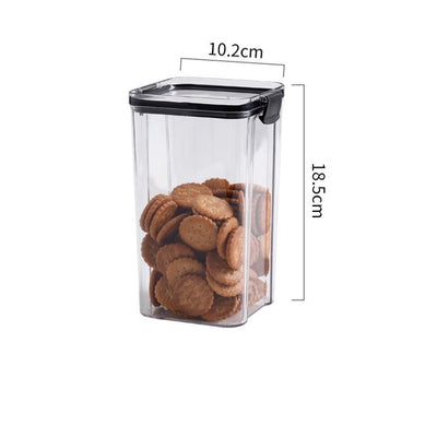 Transparent Grain Storage Container with Lid Airtight PET Food Storage Box (460ML–1800ML)