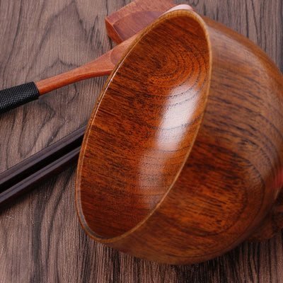 Natural Wooden Round Bowl Set Eco-Friendly Serving Bowl for Coffee, Tea, Snacks & Hotel Use (Multiple Sizes)