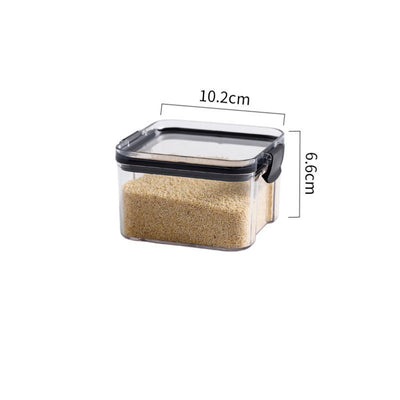 Transparent Grain Storage Container with Lid Airtight PET Food Storage Box (460ML–1800ML)