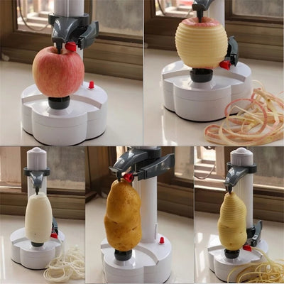 Automatic Electric Fruit & Vegetable Peeler Multi-Function Kitchen Cutter with Stainless Steel Blades