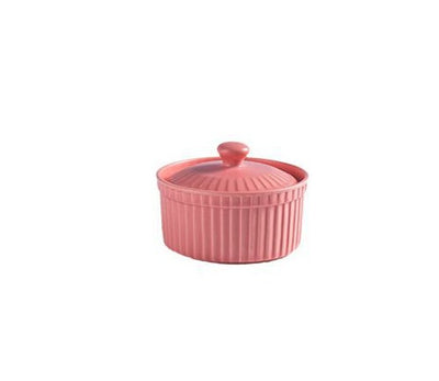 Nordic Style Ceramic Baking Bowl with Lid Mini Porcelain Oven Dish for Desserts, Sauces & Sides