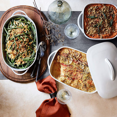 Creative Ceramic Oval Baking Dish with Handles Multi-Purpose Soup Pan, Rice Plate & Cheesecake Tray