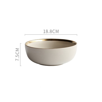 Nordic Style Porcelain Bowl Celadon Solid Color Tea & Serving Bowl Minimalist Kitchenware