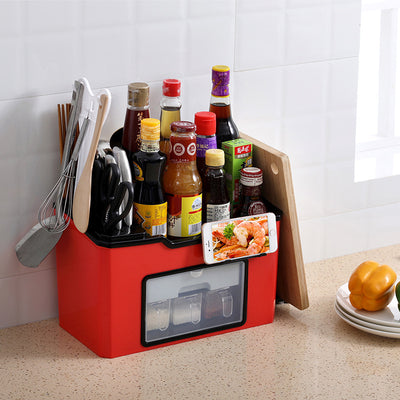 Multi-Layer Seasoning Storage Box Kitchen Spice Organizer Rack (Large & Small Sizes)