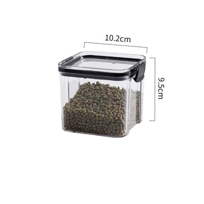 Transparent Grain Storage Container with Lid Airtight PET Food Storage Box (460ML–1800ML)
