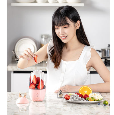 Portable Electric Juicer Cup A8 Rechargeable Mini Juice Blender 1500mAh for Home, Travel & Smoothies