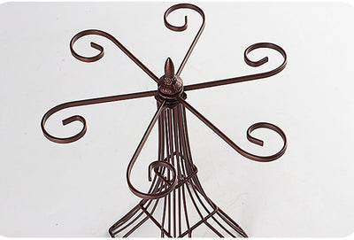 Iron Wine Glass Holder Rack Hanging Goblet Storage Stand for Home, Bar & Hotel Display (26×15×33cm)