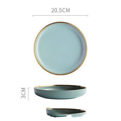 Nordic Style Porcelain Bowl Celadon Solid Color Tea & Serving Bowl Minimalist Kitchenware