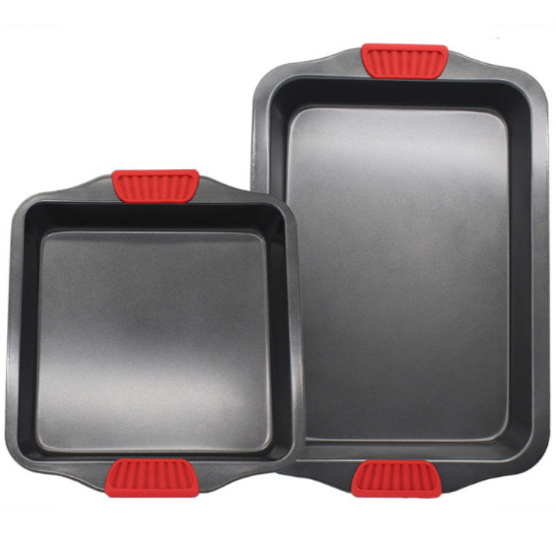 Luxury Non-Stick Baking Tray with Handles Carbon Steel Oven Pan (Square & Rectangular Options)
