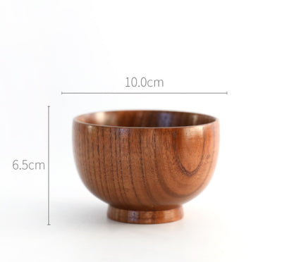Natural Wooden Round Bowl Set Eco-Friendly Serving Bowl for Coffee, Tea, Snacks & Hotel Use (Multiple Sizes)
