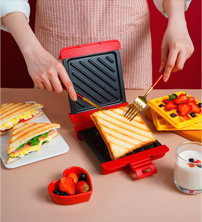 Multi-Purpose Double-Sided Grill Pan Non-Stick Microwave BBQ Tray for Meat, Sandwich & Smokeless Cooking