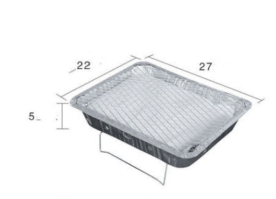 Portable Charcoal BBQ Grill Set Compact Outdoor Barbecue Stove with Charcoal & Skewers for 3–5 People