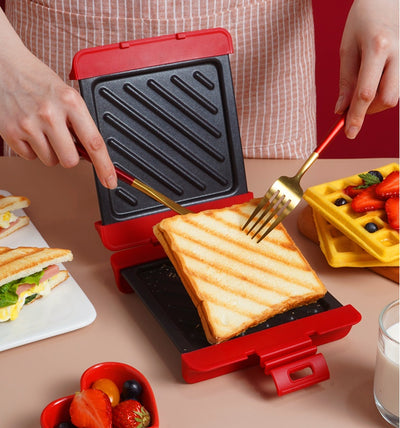 Multi-Purpose Double-Sided Grill Pan Non-Stick Microwave BBQ Tray for Meat, Sandwich & Smokeless Cooking